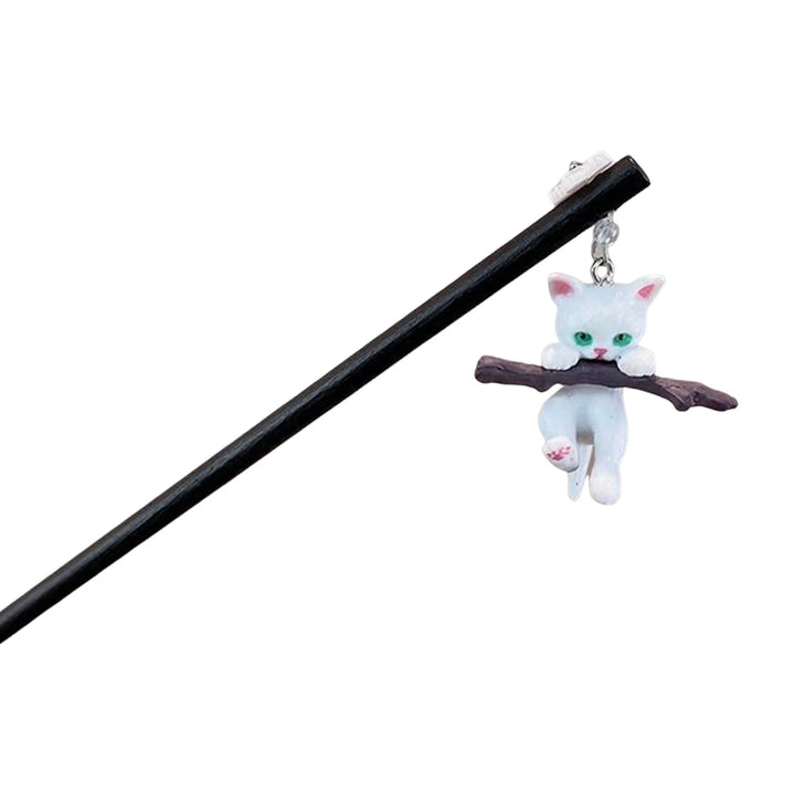 Épingle japonais chat pendant bois de chauffage style