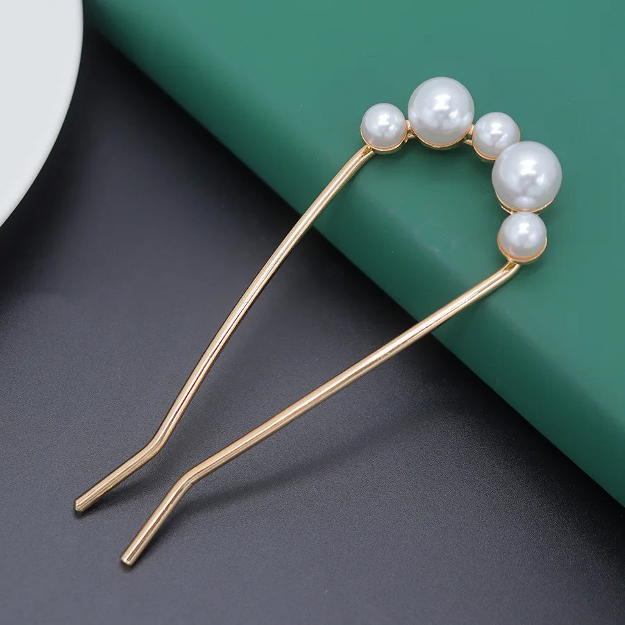 Épingle japonaise U avec perle stylé