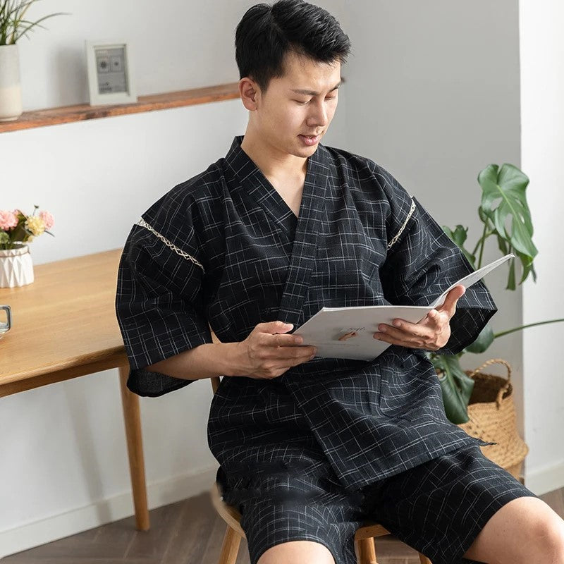 Pyjama Jinbei Japonais Homme Confortable