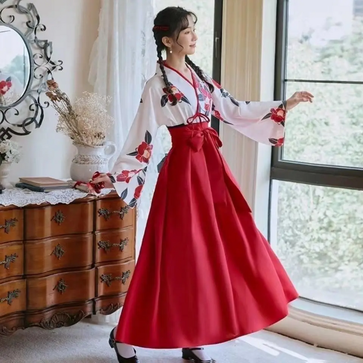 Robe Japonaise Kimono Rouge