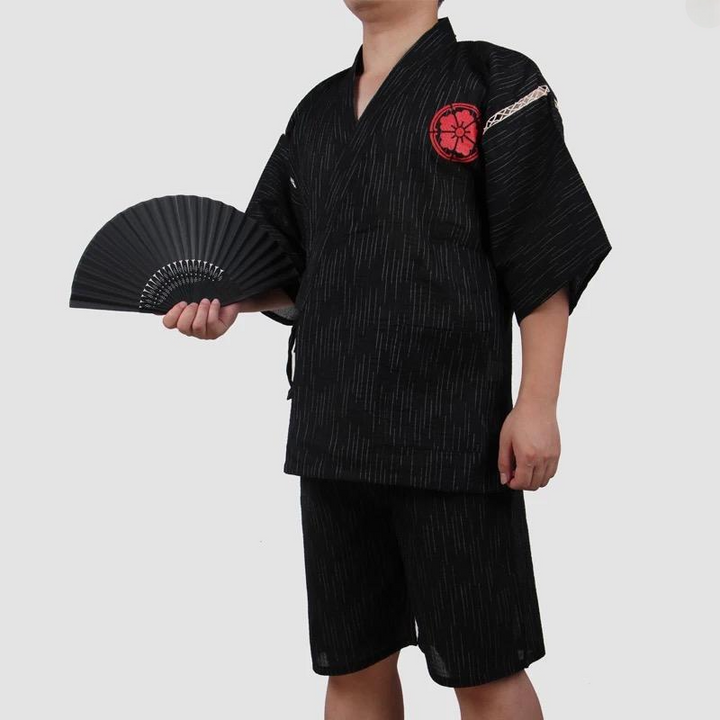 Jinbei Homme Carpe Koi Noir