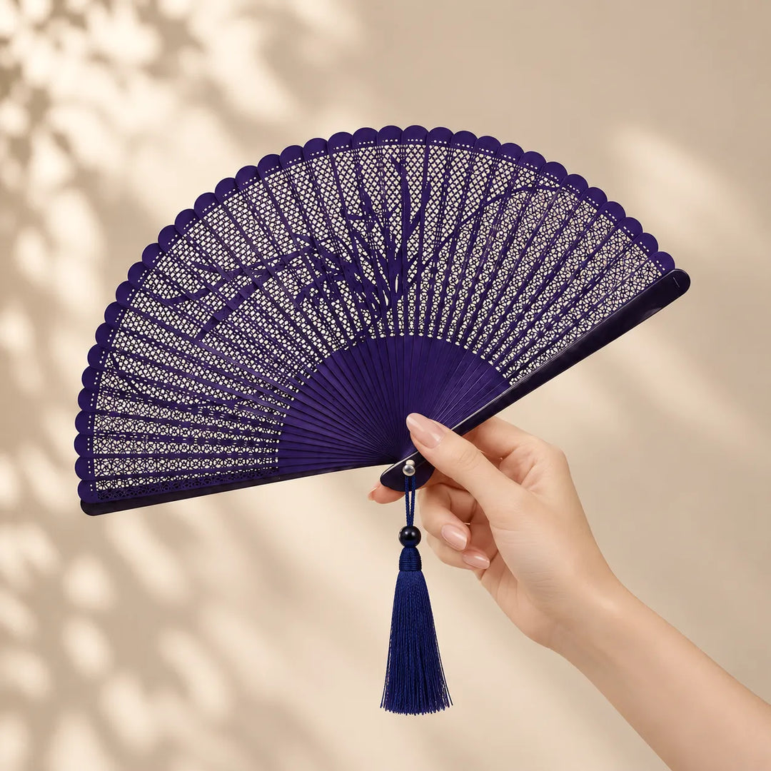 Éventail Japonais Bambou Ajouré
