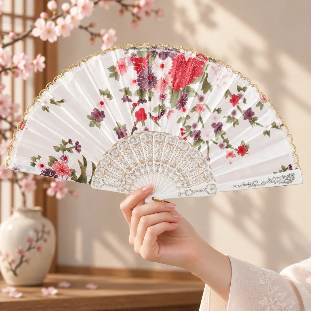 Éventail Japonais Classique Blanc