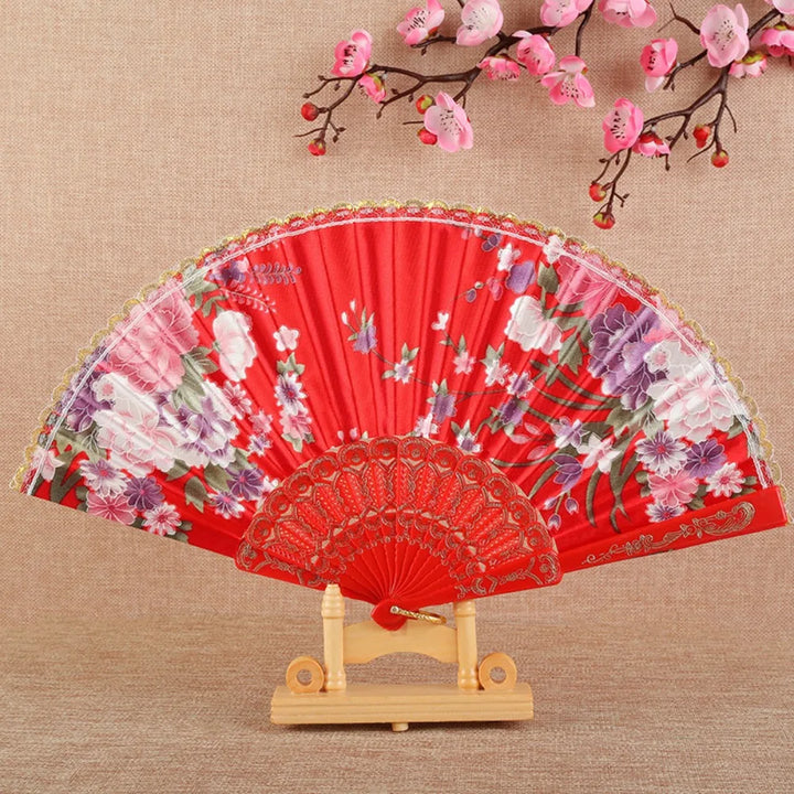 Éventail Japonais Classique Rouge