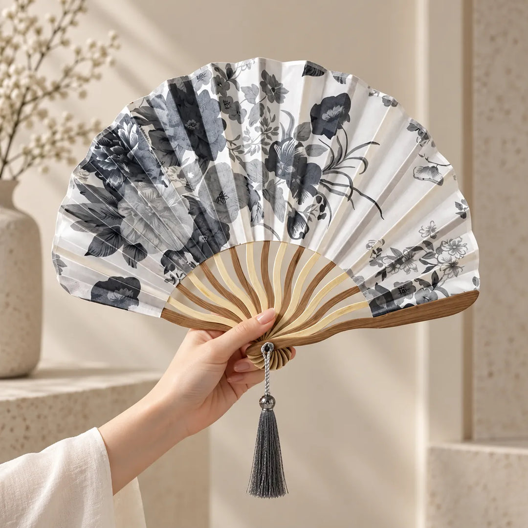 Éventail Japonais Coquillage Chic