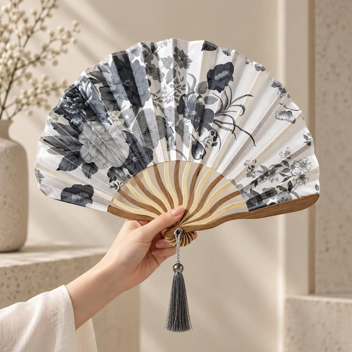 Éventail Japonais Coquillage Chic