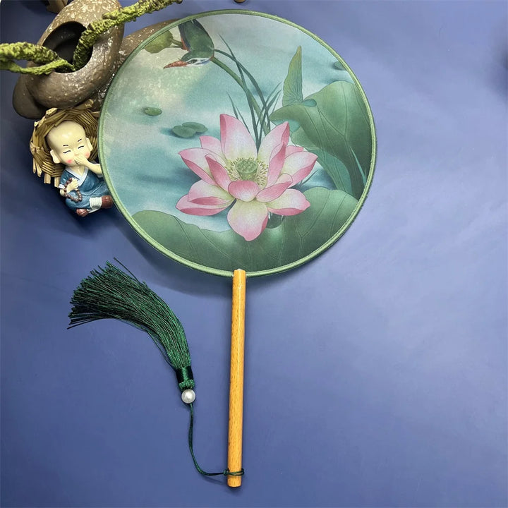Éventail Japonais à Fleur de Lotus Chic