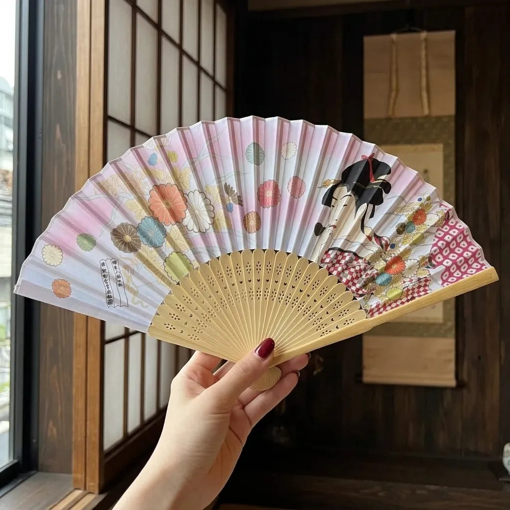 Éventail Japonais Geisha Chic