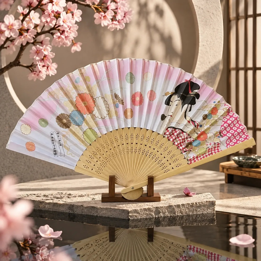 Éventail Japonais Geisha Pratique