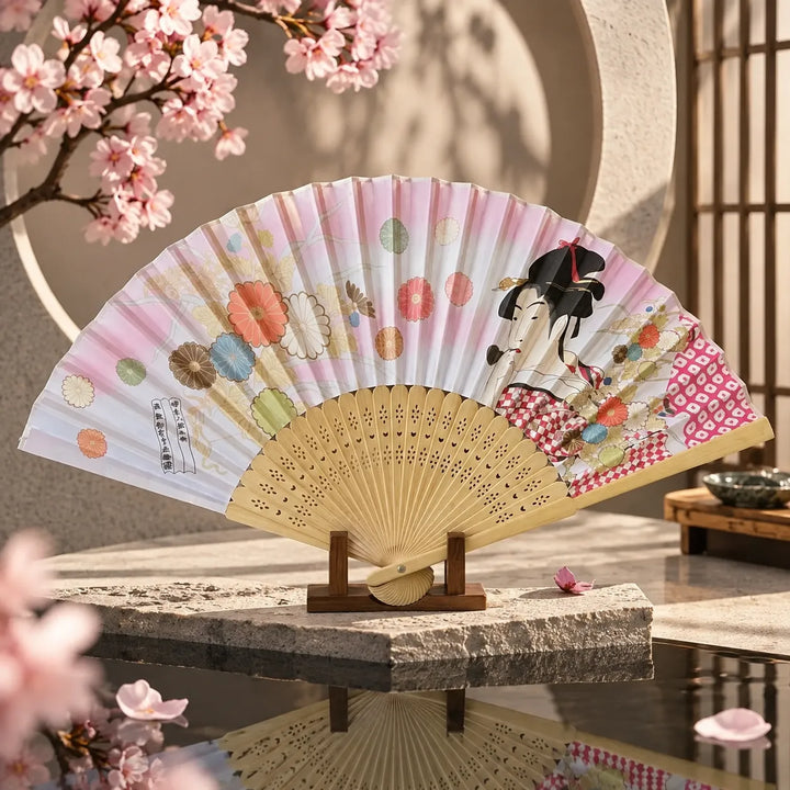 Éventail Japonais Geisha Pratique