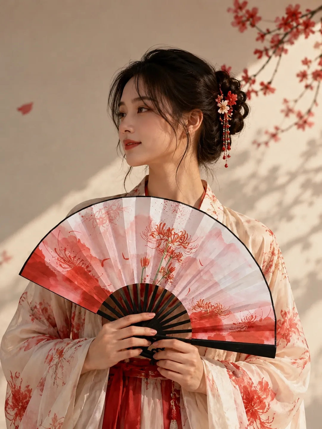 Éventail Japonais Higanbana Chic