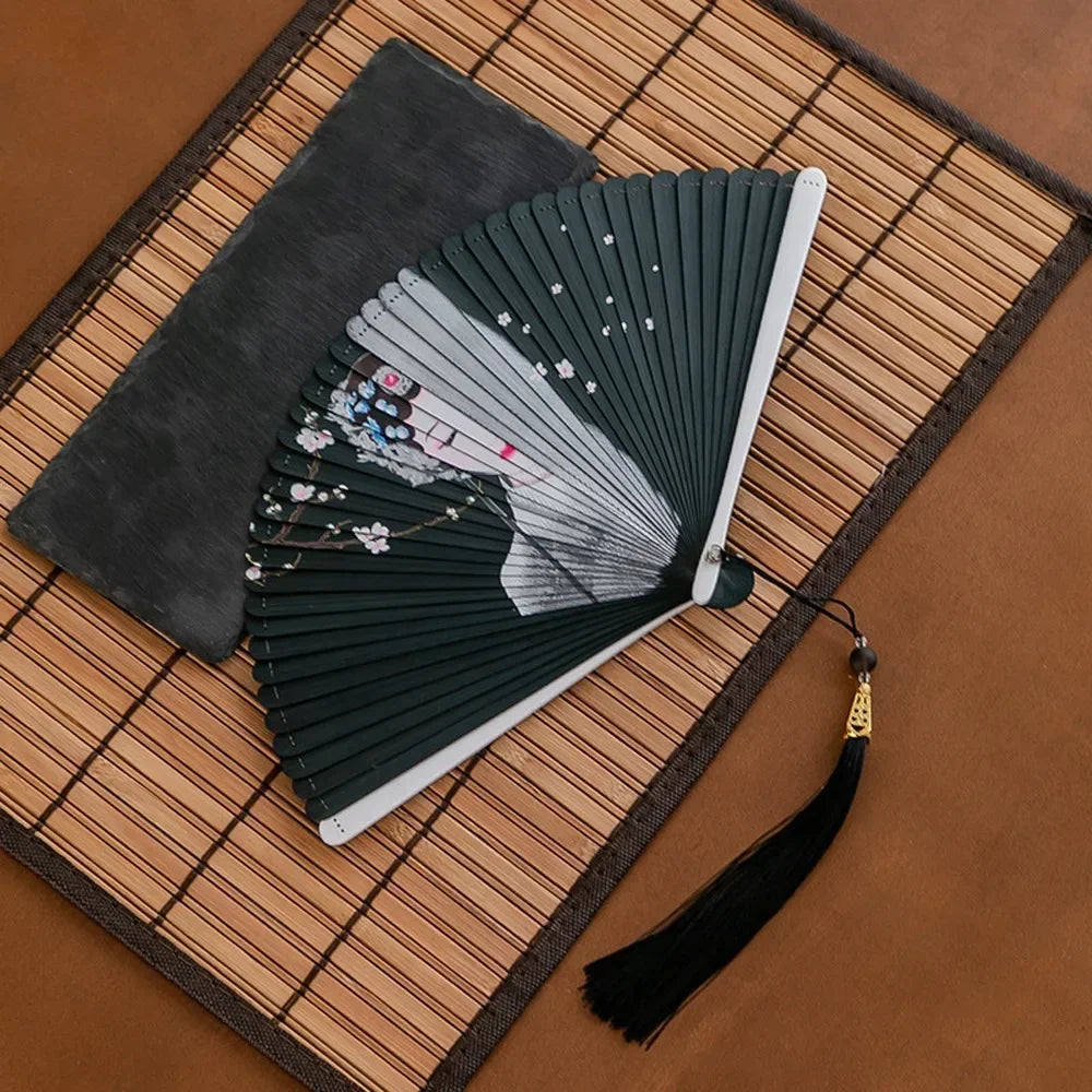 Éventail Japonais Imprimé Geisha