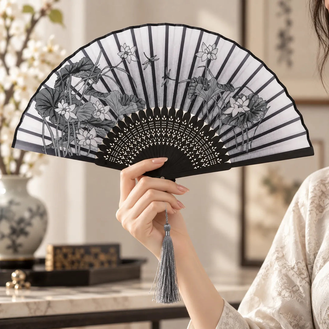 Éventail Japonais Monochrome Classe