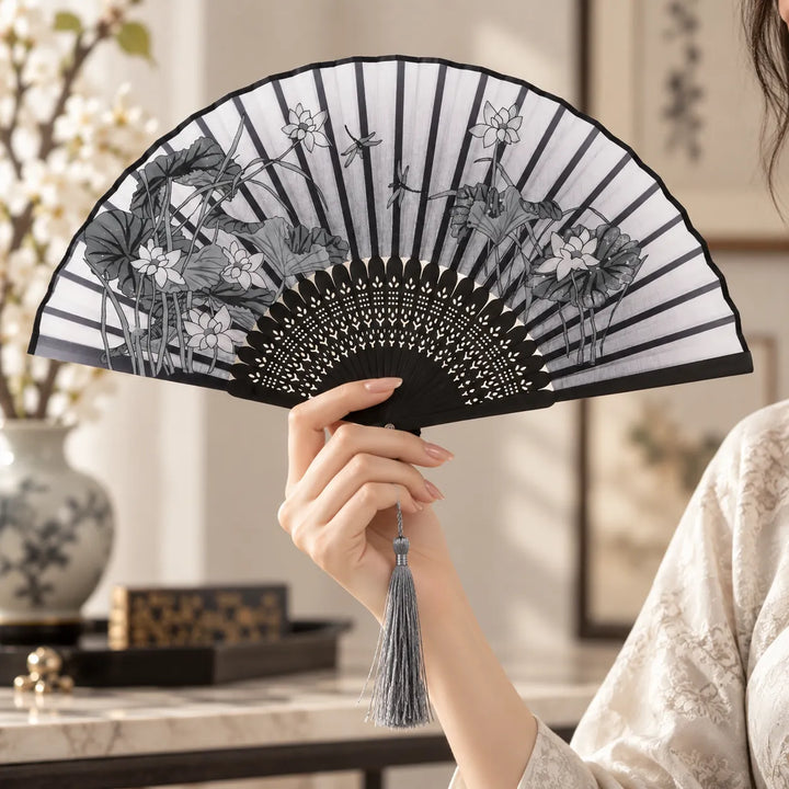 Éventail Japonais Monochrome Classe
