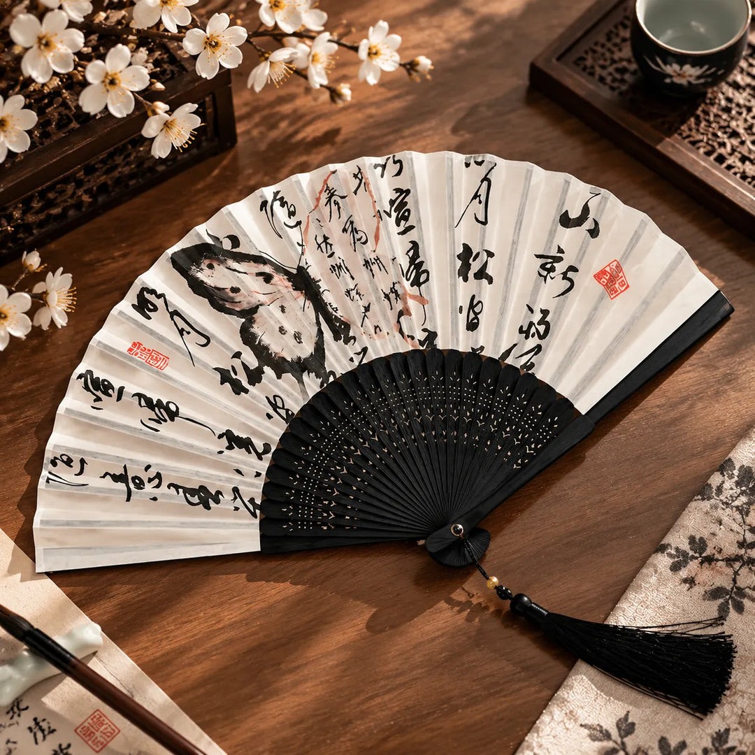 Éventail Japonais Papillon Beau