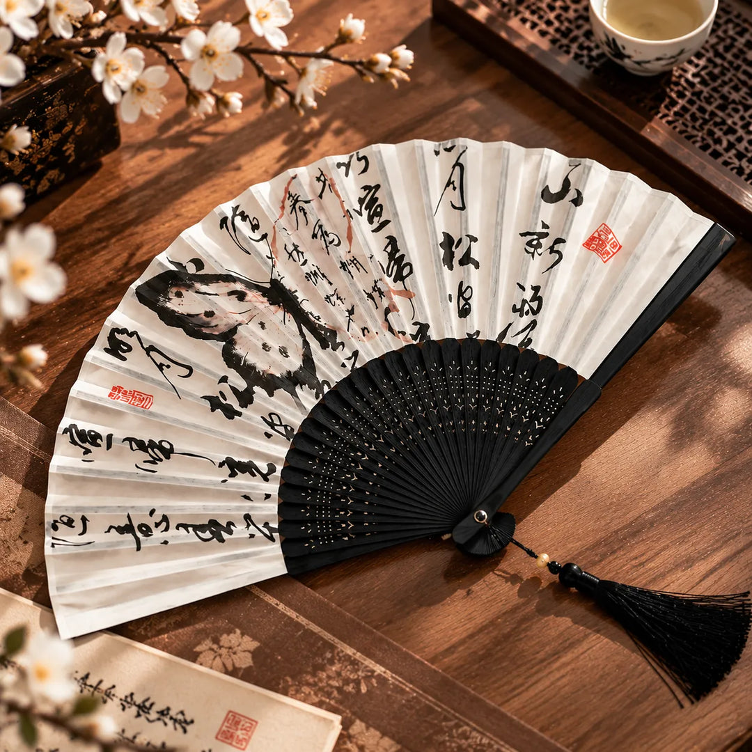 Éventail Japonais Papillon Unique