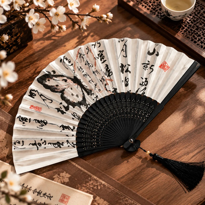 Éventail Japonais Papillon Unique