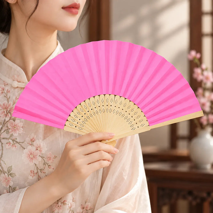 Éventail Japonais Pastel