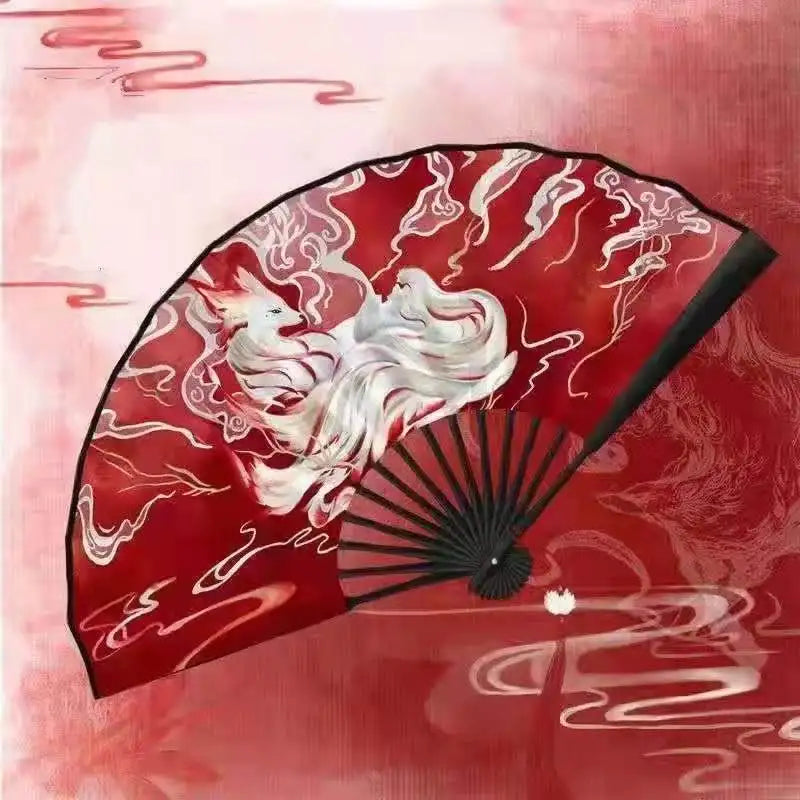 Éventail Japonais Renard à Neuf Queues Unique