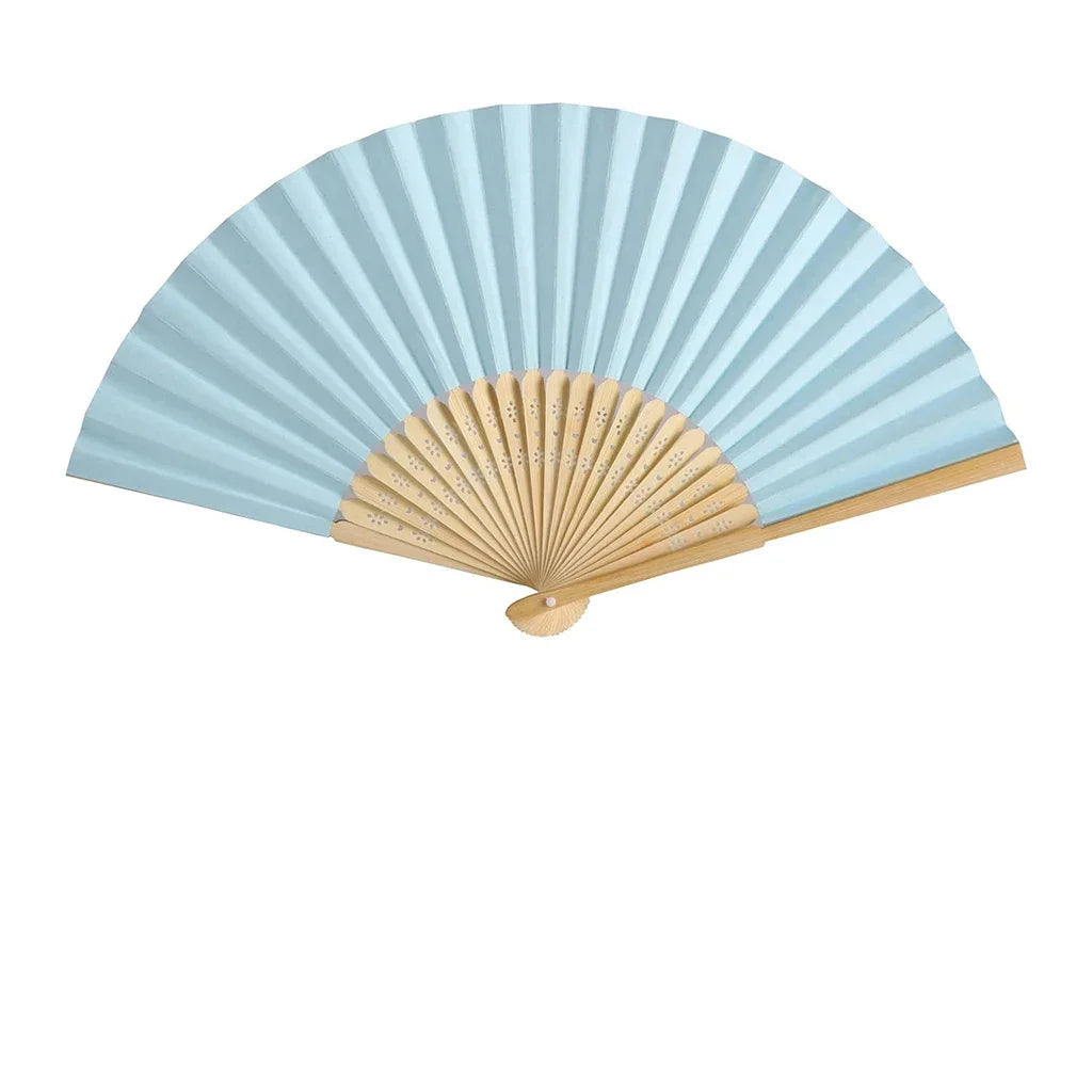 Éventail Personnalisable Coloré bleu ciel
