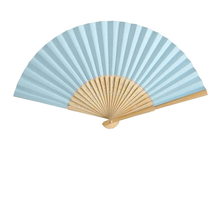 Éventail Personnalisable Coloré bleu ciel