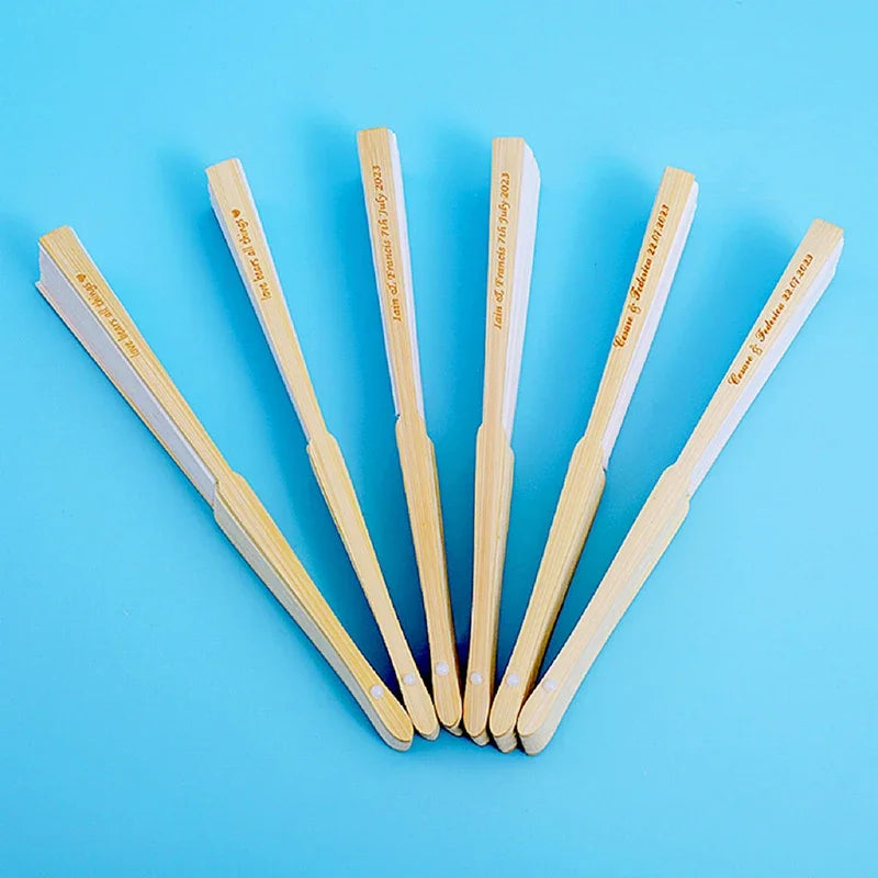 Éventail Personnalisable Coloré en Bambou chic