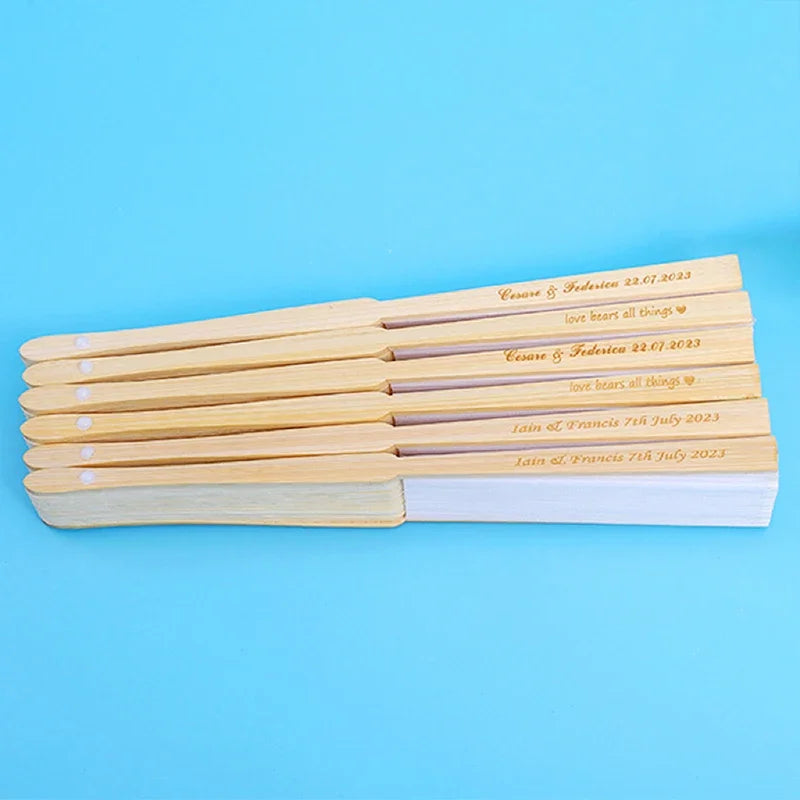 Éventail Personnalisable Coloré en Bambou tendance