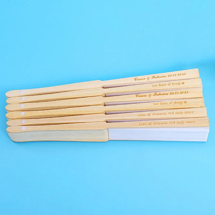 Éventail Personnalisable Coloré en Bambou tendance