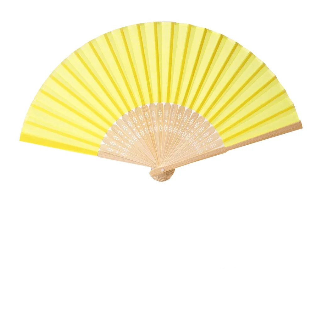 Éventail Personnalisable Coloré jaune