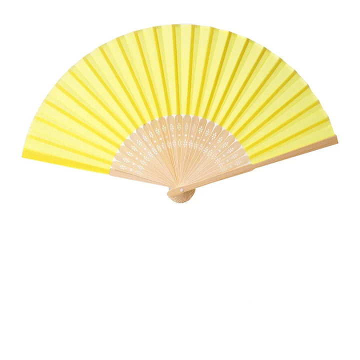 Éventail Personnalisable Coloré jaune