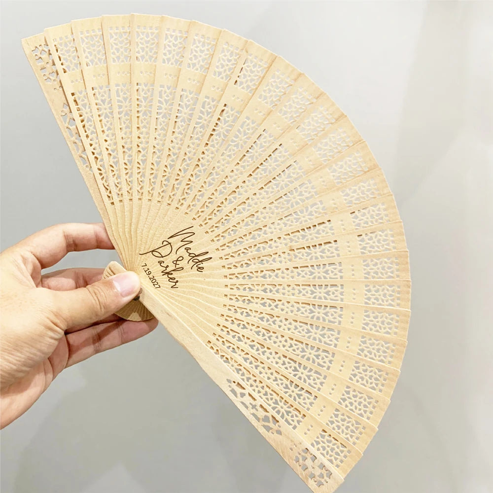 Éventail Personnalisable en Bois stylé
