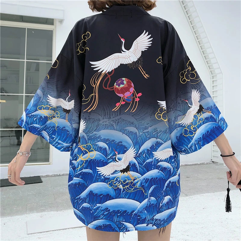 Veste Kimono Fluide Femme Kanagawa