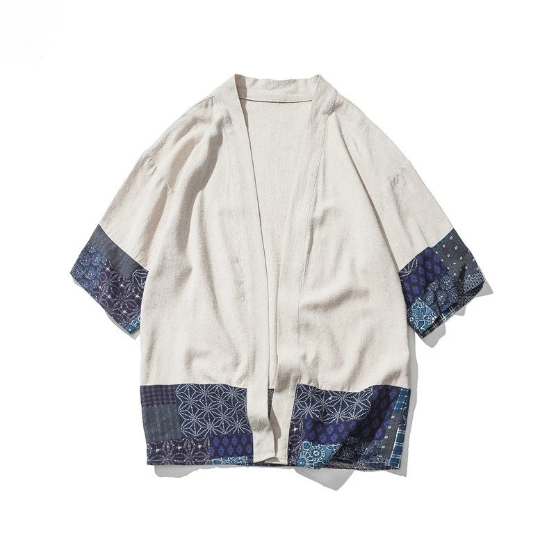 Veste Kimono Homme Japonais en Lin