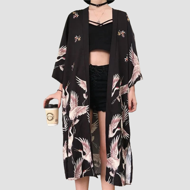 Veste Kimono Long Femme