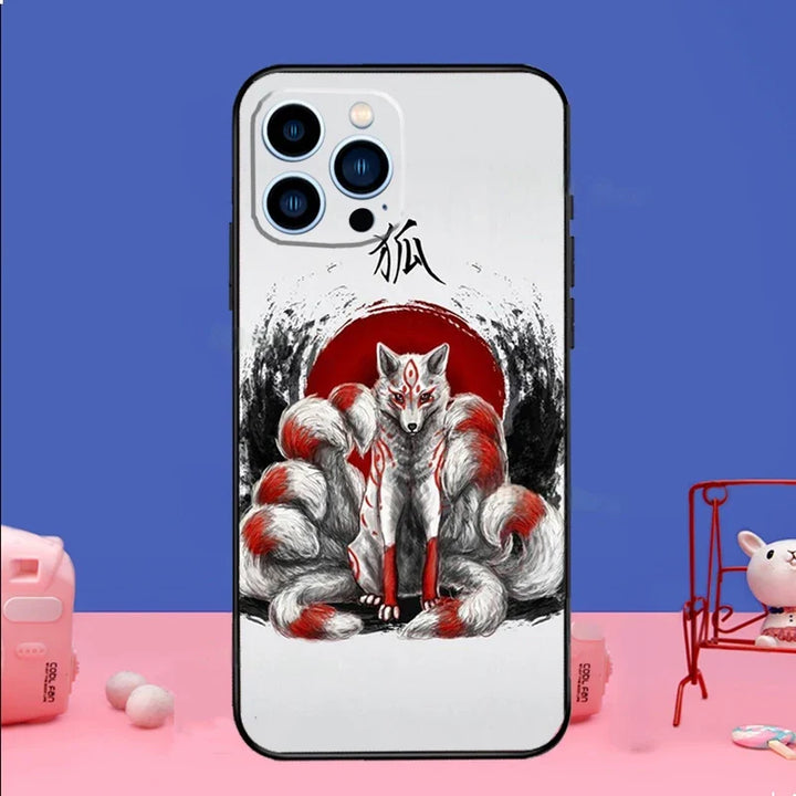 Coque de téléphone japonaise iPhone renard neuf queues