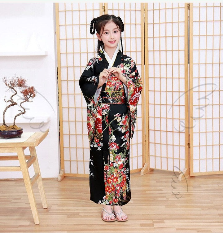 Robe Japonaise Enfant fleur