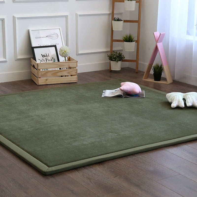 Tapis Salon Japonais Vert Foncé