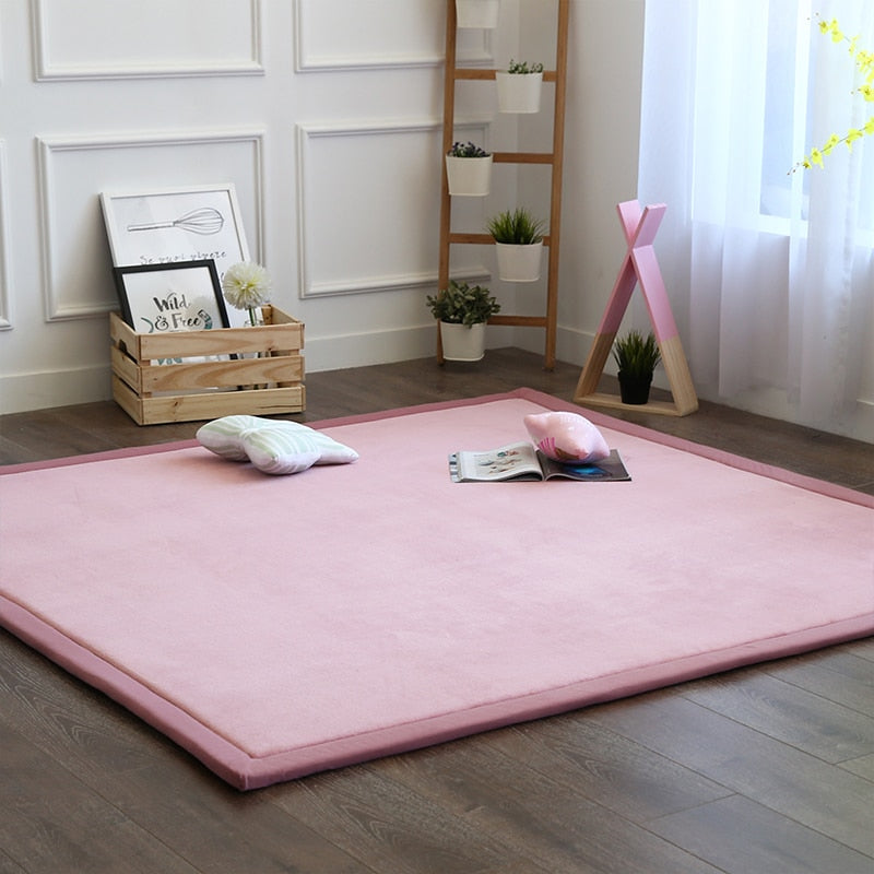 Tapis Salon Japonais Rose Clair