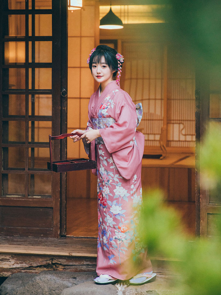 Kimono Robe de Mariée Japonaise rose