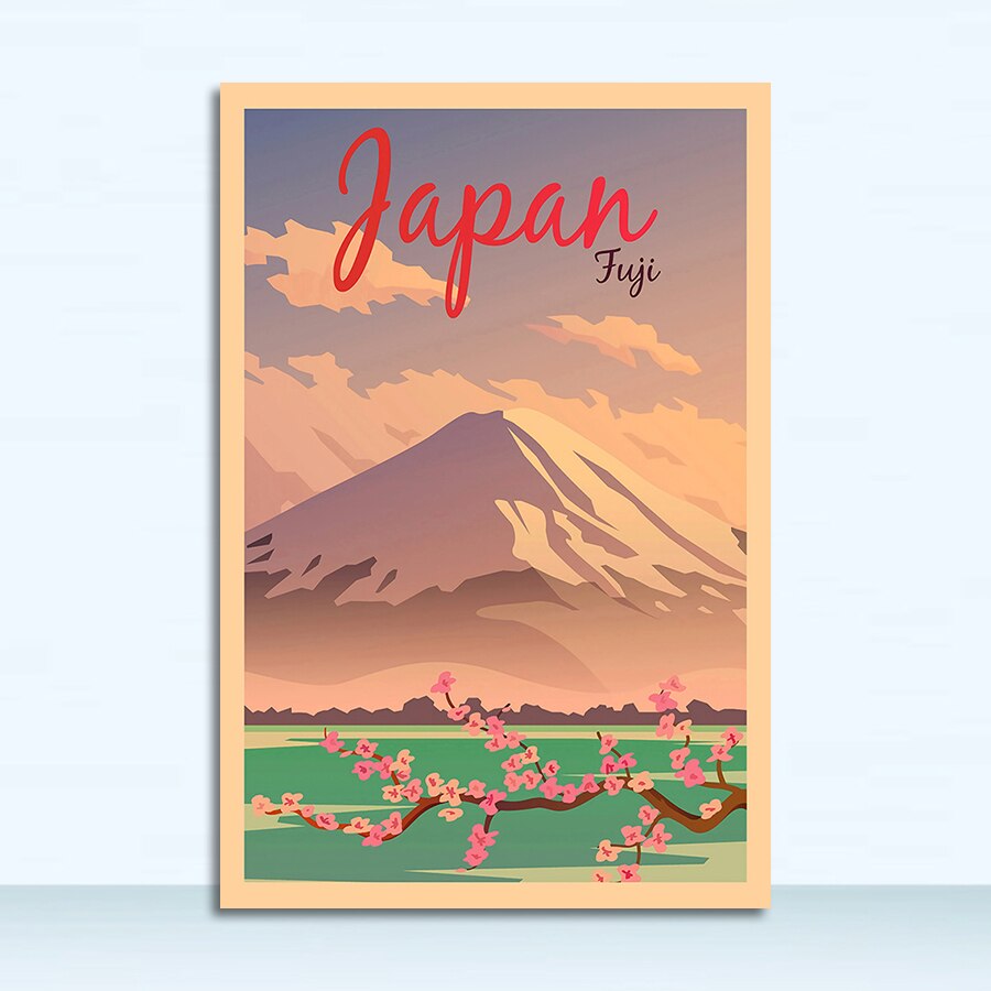 Affiche Montagne Vintage Japon